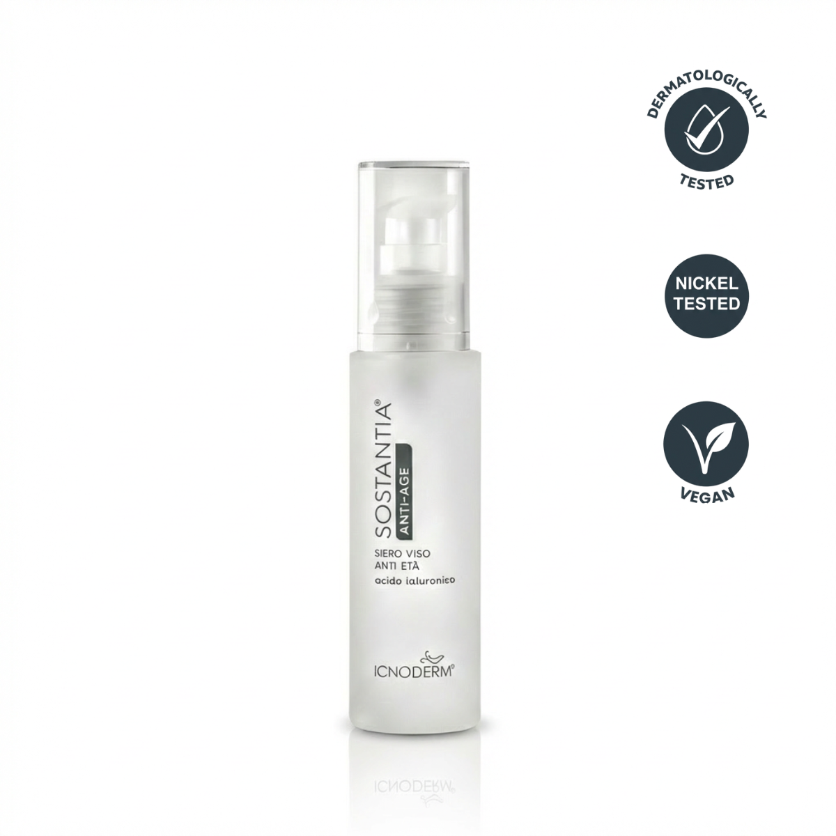 Anti-aging facial serum with hyaluronic acid 