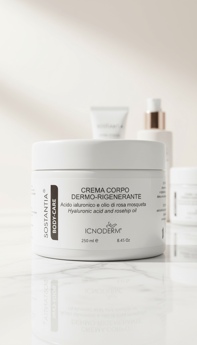 Moisturizing Body Cream with Hyaluronic Acid and Rosehip 