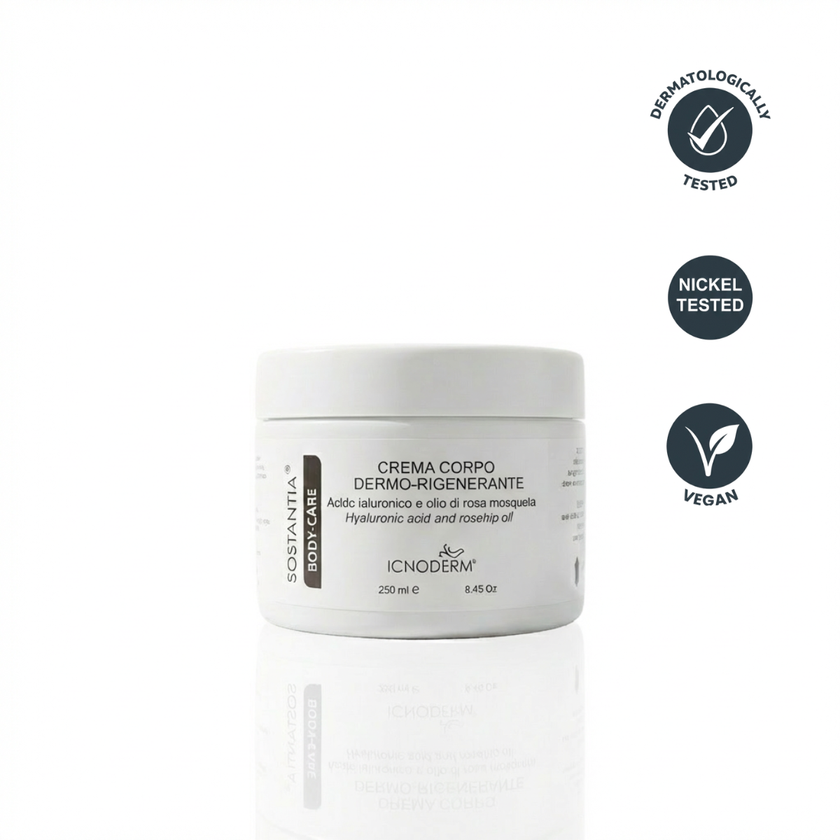 Crema Corpo Idratante con Acido Ialuronico e Rosa Mosqueta | SOSTANTIA Body-Care